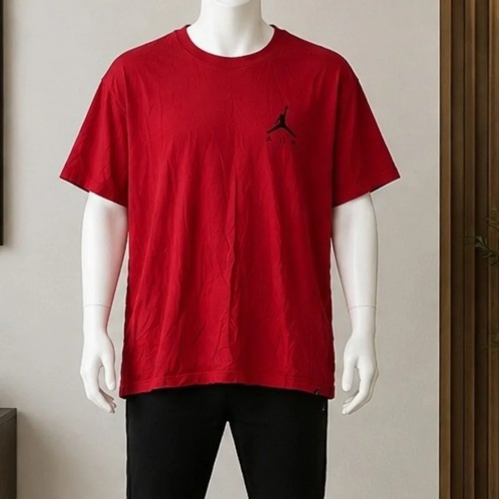 Jordan Mens T-Shirt Red Embroidered Jumpman Air Logo 3XL